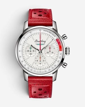 Breitling Top Time Ford Thunderbird Stainless Steel Automatic Watch Ab0176 - Red