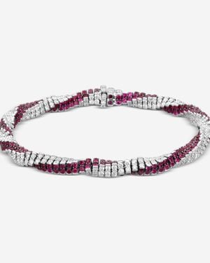 Assael 18K Diamond & Ruby Rope Bracelet B1699 - White