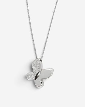 Crivelli Butterfly 18K Diamond Pendant Necklace 047626 - White