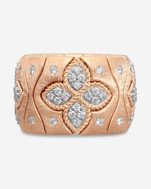 Roberto Coin Royal Princess 18K & Diamond Ring Sz. 5 7772982Ah50X - Pink