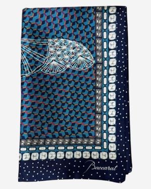 Baccarat Louxor Twill Silk Scarf 2809051 - Blue