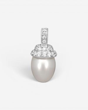 Assael Angela Cummings Platinum & 18K Pearl & Diamond Pendant A - White