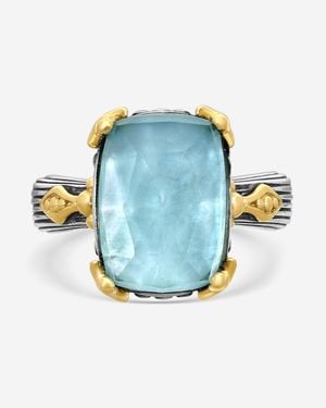 Konstantino Gen K 2 Sterling & 18K Aquamarine Ring Sz. 7 Dmk2153-655-S7 - Blue