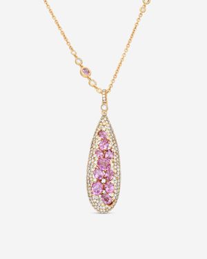 Crivelli Fantasy 18K Diamond & Sapphire Drop Pendant Necklace 356-Sp400 - Metallic