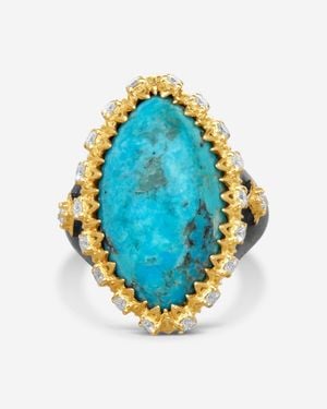 Armenta 18K & Sterling Ring Sz. 8 21786 - Blue