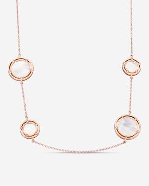 Damiani D. Side 18K Diamond & Mother Of Pearl Station Necklace 20080105 - Metallic