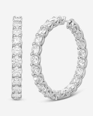 Ina Mar 18K 8.40 Ctw. Round Diamond Hoop Earrings Ael11003Ht-Wqj013 - White