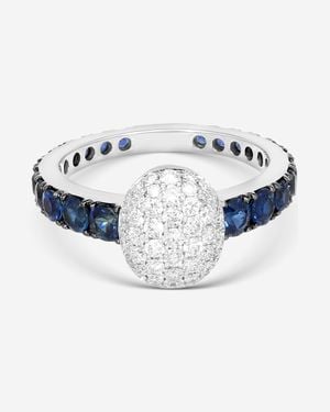 Crivelli Girodito 18K Sapphire & Diamond Ring Sz. 6.75 035-R22687 - Blue