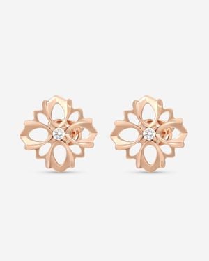 Gucci Flora 18K Diamonds Stud Earrings Ybd79624800100U - Pink