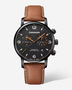 Wenger Swiss Army Urban Metro Chronograph Stainless Steel Quartz Watch 01.1743.113 - Black