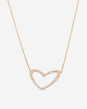 Gubelin 18K Diamond Heart Collier Pendant 42G-1154 - Metallic