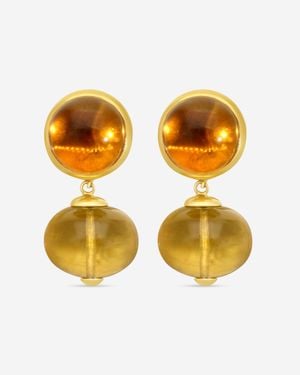 Goshwara Rock N Roll 18K Citrine Drop Earrings Je0184-Ct - Metallic