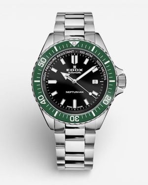 Edox Neptunian Stainless Steel Automatic Watch 80120-3Vm-Nin - Metallic