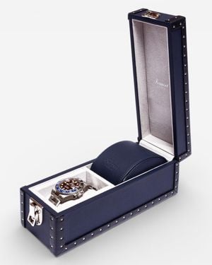 Rapport Kensington Leather Two Watch Box L3 - Blue