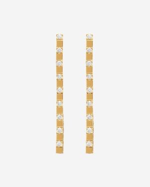 Crivelli 18K Diamond Dangle Drop Earrings E028 - Metallic