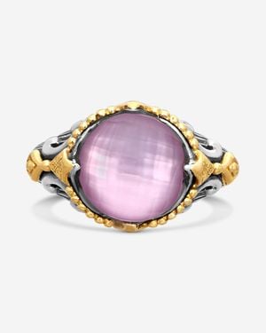 Konstantino Gen K 2 Sterling & 18K Corundum Ring Sz.7 Dmk2149 - Pink