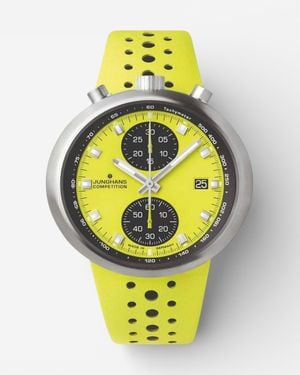 Junghans 1972 Competition Fis Lemon Chronograph Stainless Steel Limited Edition Automatic Watch 27/4305.00 - Metallic
