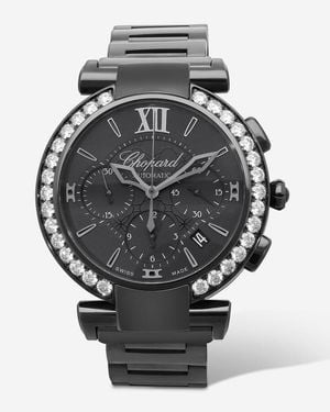 Chopard Imperiale Chronograph Stainless Steel Diamond Automatic Watch 38 - Black