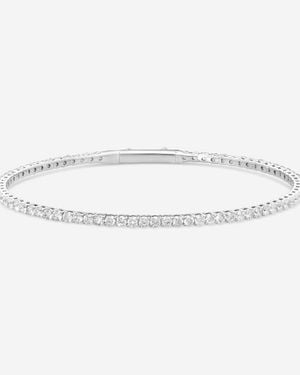 Ina Mar 3.00 Ctw Round Diamond Flex Tennis Bangle Bracelet B1100C-Fw-300F - Metallic