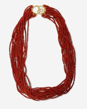 Goshwara Beyond 18K Coral Bead Twisted 20-Strand Necklace Jn0154-04 - Red
