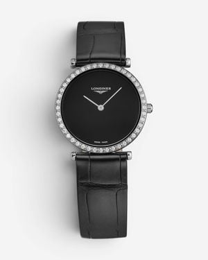 Longines La Grande Classique Stainless Steel Diamond Quartz Ladies Watch L4.523 - Black