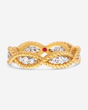 Roberto Coin 18K New Barocco Diamond Band Ring 7771066Aj70X - Metallic