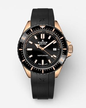 Edox Neptunian Rose Pvd Automatic Watch 80120-37Rnnca-Nir - Black