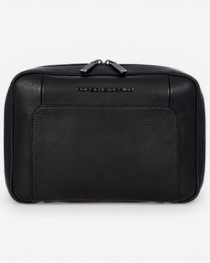Porsche Design By Bric's Roadster L Leather Washbag Ole01011.001 - Black