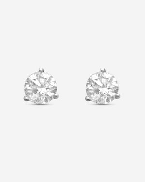 Ina Mar 2.00 Ctw Round Diamond Martini Stud Earrings St1001D-Fw-200F - White