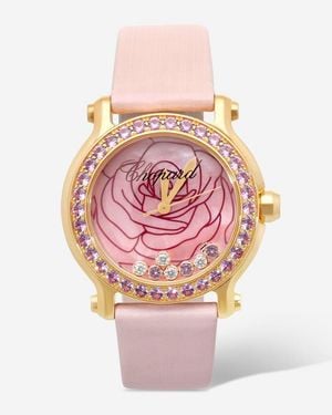 Chopard Happy Sport 18K Rose Diamond Quartz Ladies Watch 277473-5010 - Pink