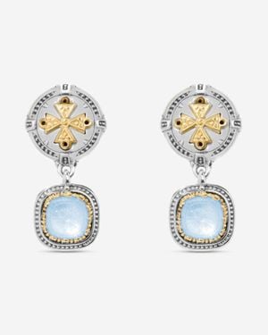 Konstantino Dome Sterling & 18K Mother Of Pearl & Spinel Earrings Skkj703-628 - Metallic