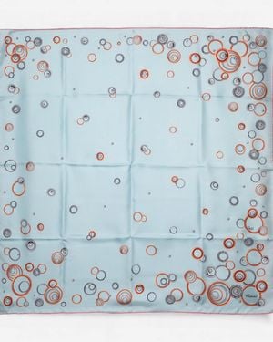 Chopard Happy Spirit Organic Silk Twill Foulard Scarf 95002-0683 - Blue