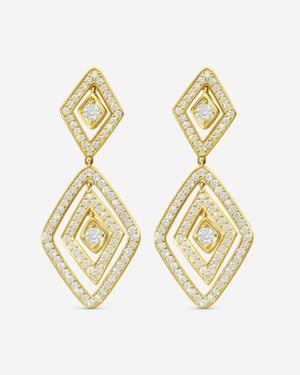 Roberto Coin Diamante 18K Diamond Drop Earrings 111482Ayerx0 - Metallic
