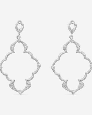 Armenta Sterling Multi-Gemstone Open Frame Dulcinea Earrings 17112 - Metallic