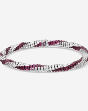 Assael 18K Diamond & Sapphire Rope Bracelet B1678 - Metallic
