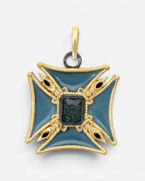 Armenta Medieval 14K & Sterling Multi-Gemstone Enhancer 21 - Blue