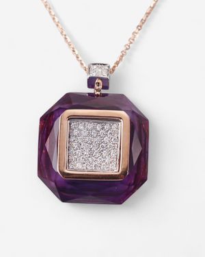 Tavan 18K & Diamond & Amethyst Pendant Necklace Jf-82-0977F-168 - Pink