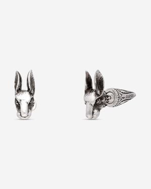 Gucci Anger Forest Sterling Rabbit Reversible Studs Ybd511997001 - Metallic