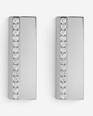 Messika Kate 18K Diamond Vertical Bar Drop Earrings 05826-Wg - Gray