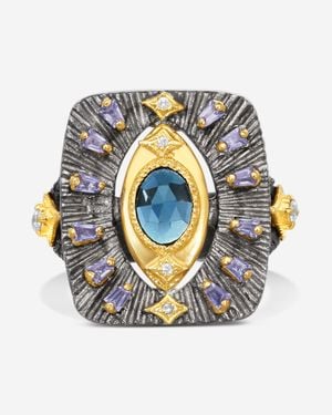 Armenta 18K & Sterling Multi-Gemstone Ring Sz. 7 23045 - Metallic