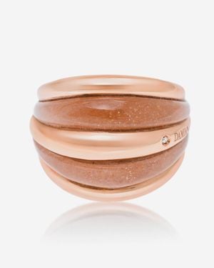 Damiani Spicchi Di Luna 18K, And Diamond Sunstone Dome Ring Sz. 5.75 20077164 - Multicolor