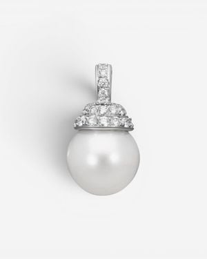 Assael Angela Cummings Platinum & 18K Pearl & Diamond Pendant Acp004 - White