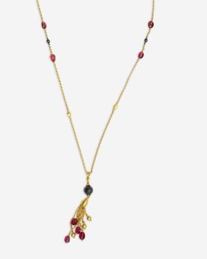 Konstantino Callas 18K Tahitian Pearl Tassel Pendant Necklace Komk06 - Metallic