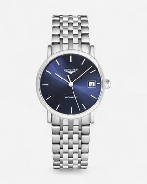 Longines Elegant Stainless Steel Automatic Ladies Watch L4.809.4.92.6 - Blue
