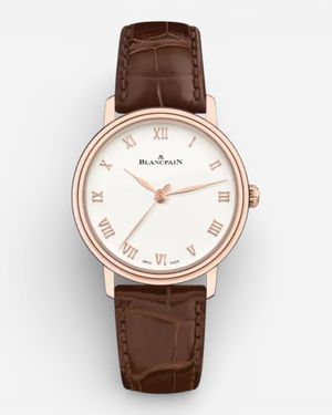 Blancpain Villeret Ultra Slim 18K Rose Automatic Ladies Watch 6104-3642-55A - Brown