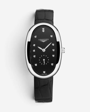 Longines Symphonette Xl Stainless Steel Diamond Quartz Ladies Watch L2.307.4.57 - Black