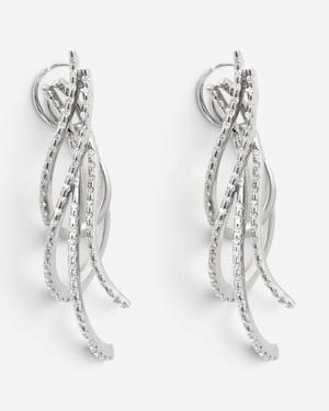 Crivelli Cascading Ribbon Design 18K Diamond Earrings 047621 - White