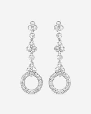 Suuna Diamond Lace Drop Earrings E2427P - White