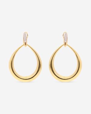 Roberto Coin Oro Classic 18K & And Diamond Drop Earrings 7772023Ajerx - Metallic