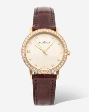 Blancpain Villeret Ultraplate 18K Rose Diamond Automatic Ladies Watch 6104-2987-55A - Multicolor